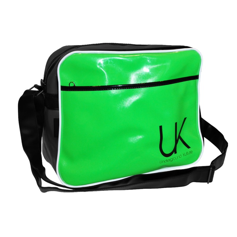 Underground Kulture Neon Green Stargazer Postman Shoulder Bag
